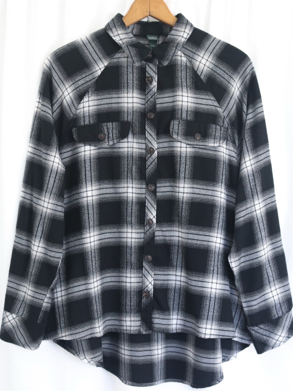 Wild Fable | Super Soft 4 Pocket Black & White Monochrome Relaxed Fit Flannel